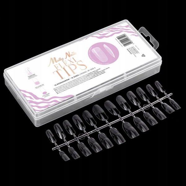 Tipsy Do Szybkiego Przedłużania Paznokci Flexi MOLLYNAILS Oval 240 szt.