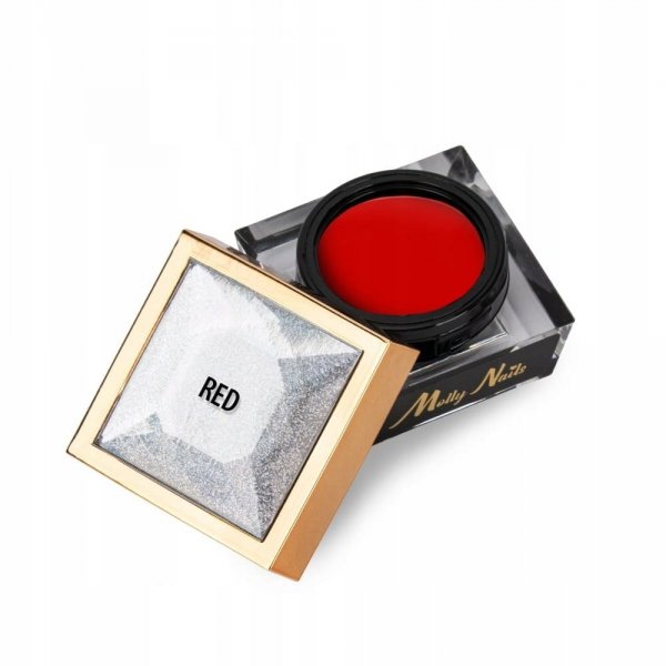 Żel Do Zdobień MOLLYNAILS 5g Efekt Topnienia Red Czerwony