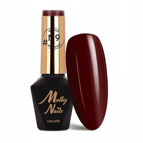 Lakier Hybrydowy MOLLYNAILS 8g Juicy Monika Mielniczuk Brązowy Choco NrN9