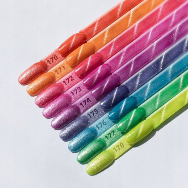 Lakier Hybrydowy Do Paznokci MOLLYNAILS 8g Neon Flashy Cat Eye Nr 175