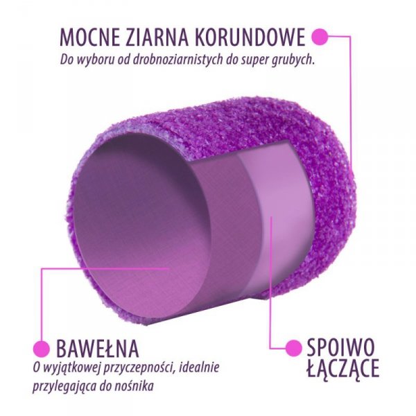 Kapturki do pedicure gradacja 120 16 mm 100szt AlleMed Brązowy Brown