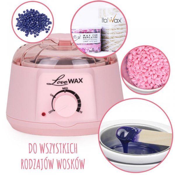 Podgrzewacz do wosku LoveWax AX300 różowy 200W 500 ml