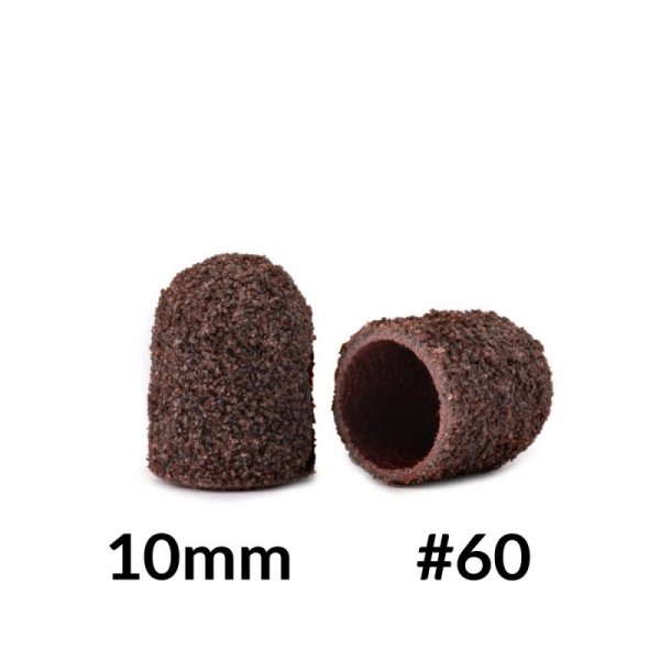 Kapturki do pedicure 10 mm gradacja 60 10 szt AlleMed Brązowy Brown