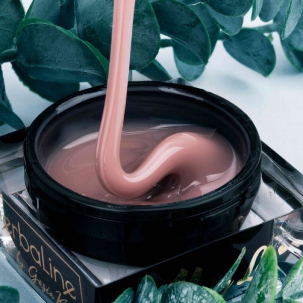 Żel budujący do paznokci HEMA/Di-HEMA Free z olejkiem z drzewa herbacianego MollyLac HerbaLine Nude Love by Gosia Kruś 50g