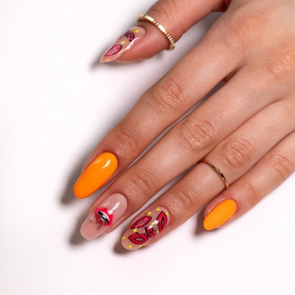 Lakier hybrydowy Molly Nails Neons Neon Red HEMA/Di-HEMA Free 8g Nr 77