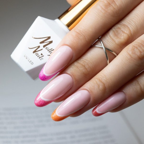 Lakier hybrydowy Molly Nails Neon Flashy Cat Eye HEMA Free 8g Nr 174