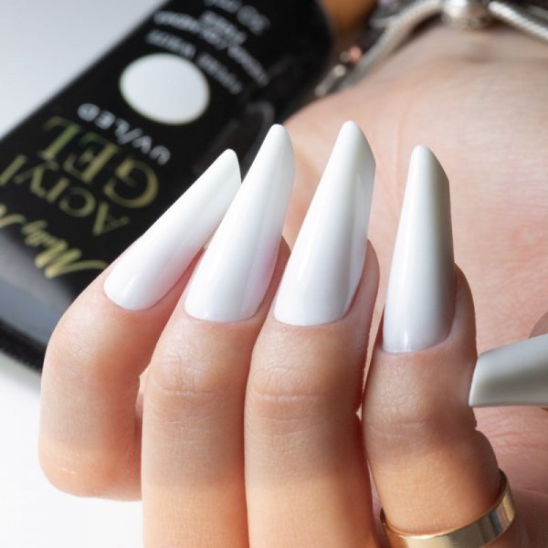 Akrylożel do paznokci Acrylgel Molly Nails Pure White HEMA/Di-HEMA Free 30ml