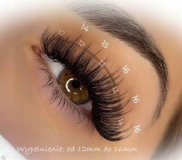 Rzęsy Nagaraku Mink C 0,1 mm x 10 mm 16 pasków czarne