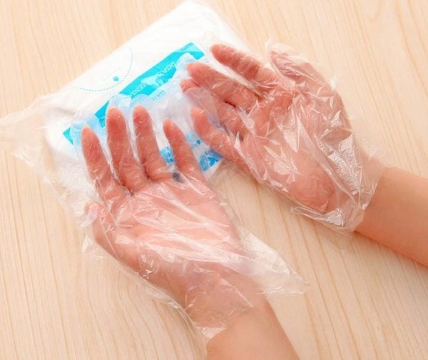 Rękawiczki foliowe jednorazowe HDPE 100 szt rozmiar M