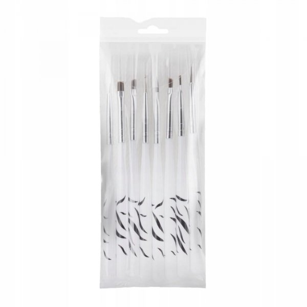 Zestaw pędzli do zdobień żelu sonda zebra 8 szt