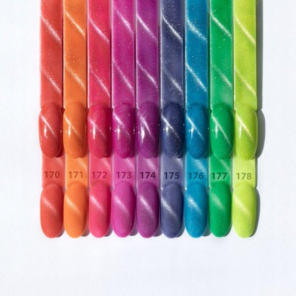 Lakier Hybrydowy Do Paznokci MOLLYNAILS 8g Neon Flashy Cat Eye Nr172