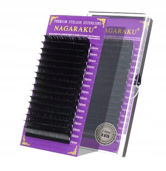 Rzęsy Nagaraku Mink C 0,07 9 mm 16 pasków czarne