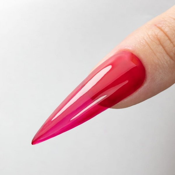 Top Hybrydowy MOLLYNAILS 10g Crystal Glass No Wipe Kolorowy Raspberry Pink