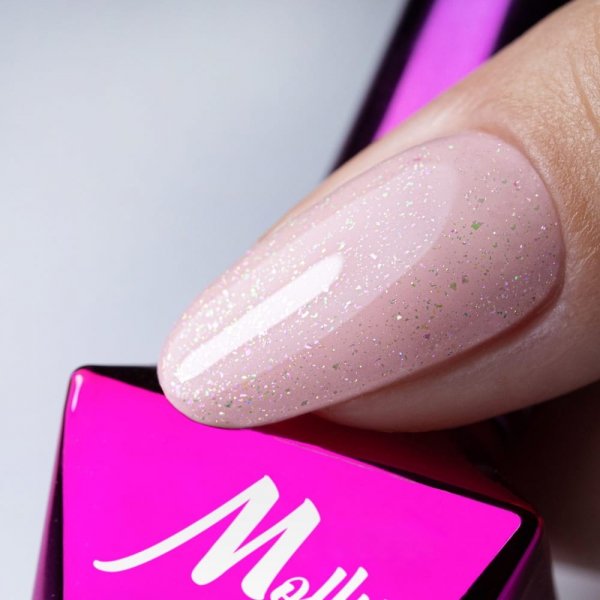Top Hybrydowy MOLLYNAILS 10g LED/UV Sparkle Top Oh, Rio! Brokat Drobinki