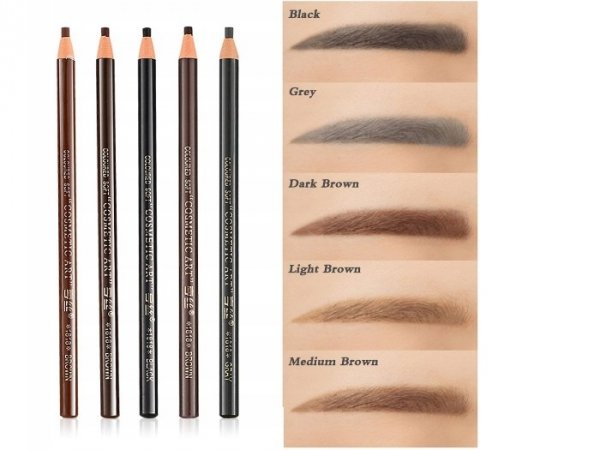 Kredka do makijażu permanentnego brwi Cosmetic art 1818-12, brąz