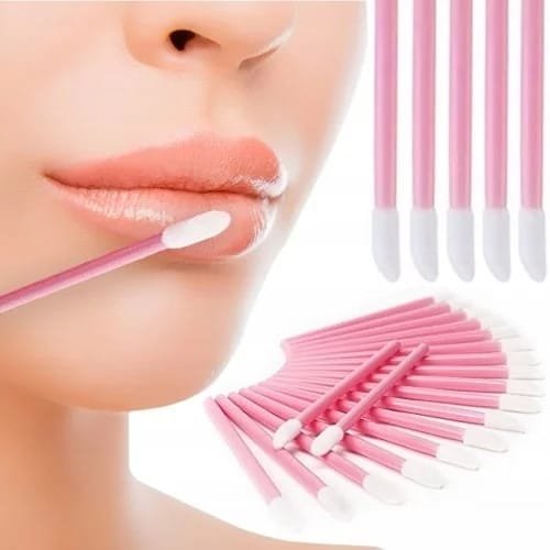 Aplikatory welurowe w woreczku, pudrowe (50 szt. op.)