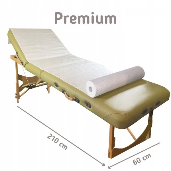 Podkład kosmetyczny jednorazowy podfoliowany z włókniny 60x210cm