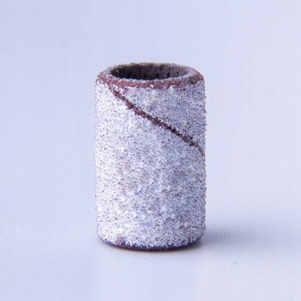 Kapturki ścierne przelotowe do manicure i pedicure białe gradacja 150 10szt