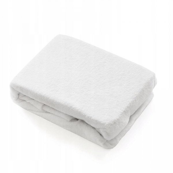 Prześcieradło Frotte z gumką białe 60 x 190 cm