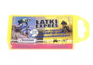 Łatki do dętek z klejem EXPRES zestaw 9szt