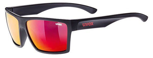 Okulary UVEX LGL 29 czarne mat, czerwone szkła