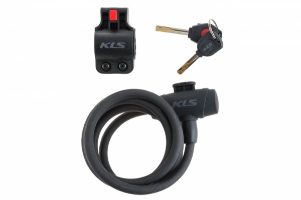 Zamknięcie spiralne na klucz KELLYS Coil Cable Lock 150cm diod. 2017 czarny mat