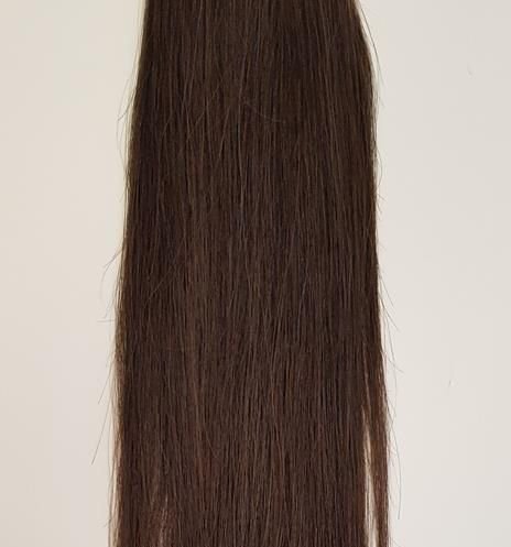 Zestaw włosów pod mikroringi, długość 40 cm kolor #02 - CIEMNY BRĄZ