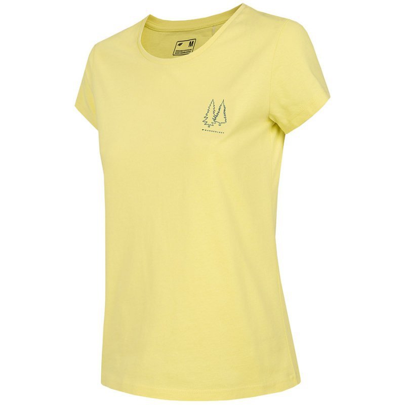 T-Shirt 4F H4L22-TSD068 73S żółty XS