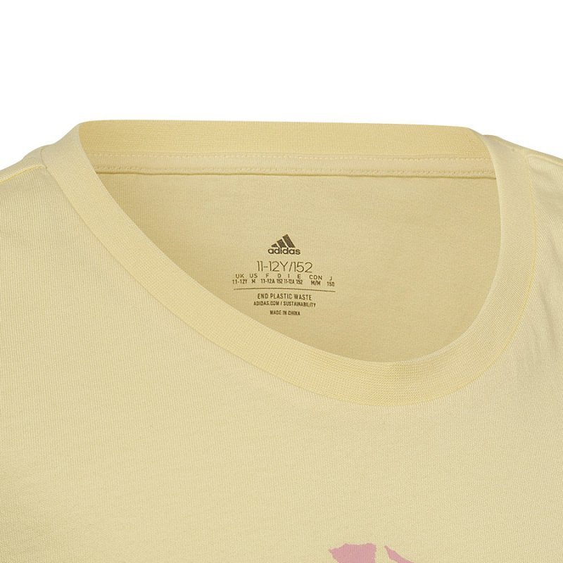 Koszulka adidas 3 BAR G Tee HL1619 beżowy 152 cm