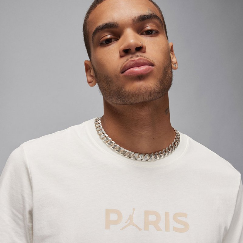 Koszulka Nike PSG SS Logo Tee FN5332-133 M beżowy