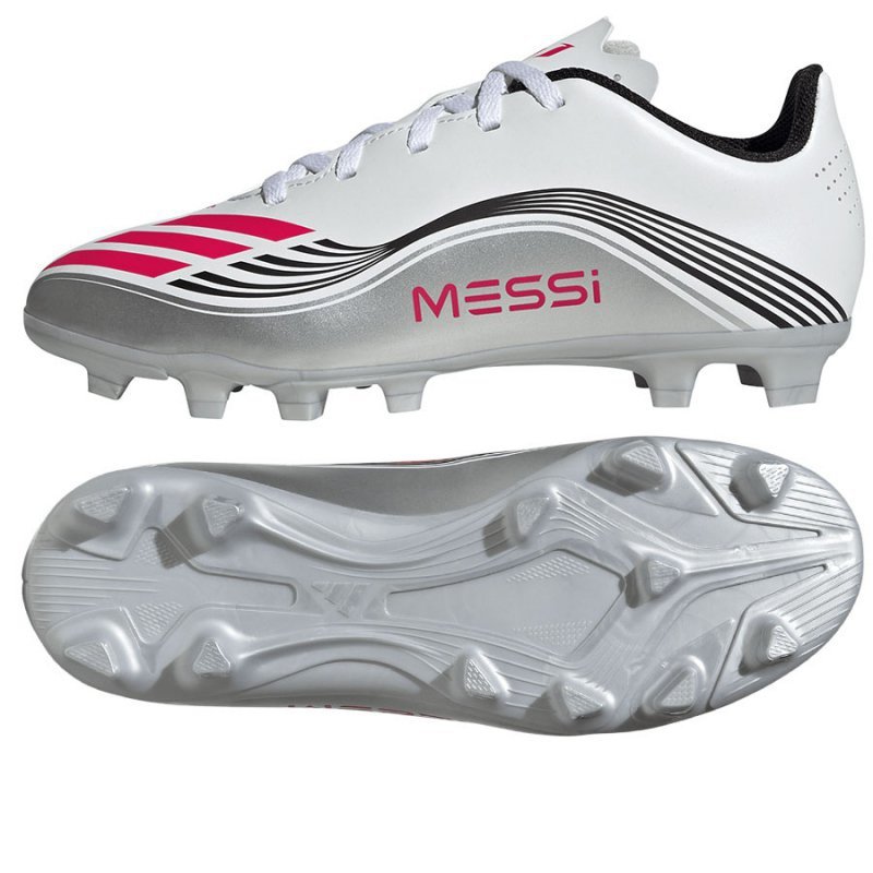 Buty adidas F50 Messi Club Jr FG/MG JP7457 biały 38