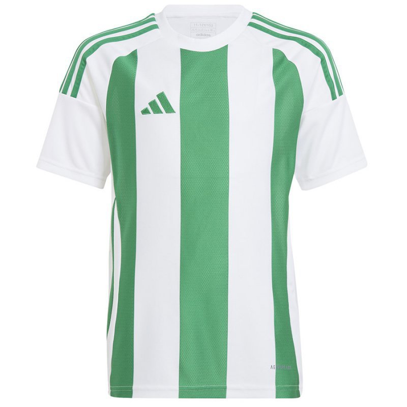 Koszulka adidas STRIPED 24 JSY Jr IW2138 biały 140 cm