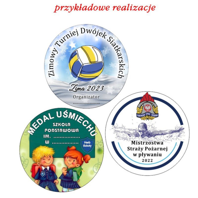 Tabliczka z grawerem - emblemat 90 mm multikolor duża