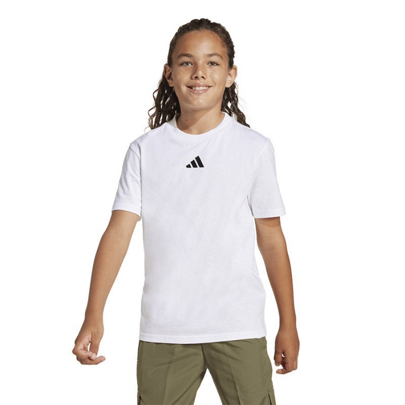 T-Shirt adidas Essentials Junior JC9774 biały 140 cm