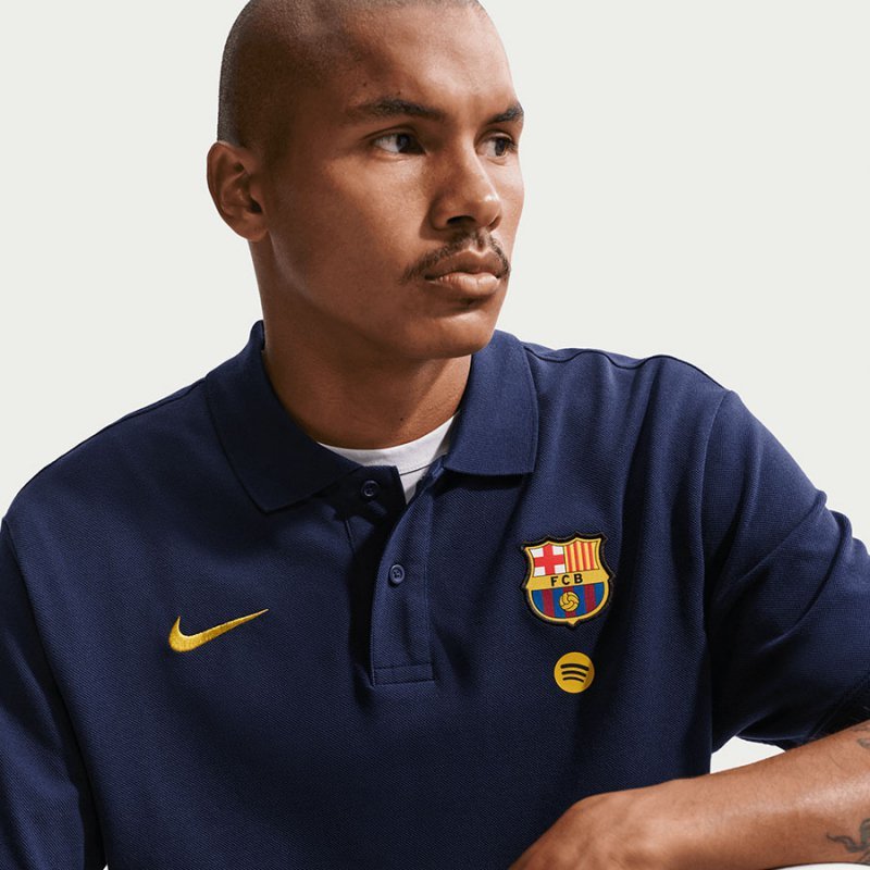 Koszulka Polo Nike FC Barcelona Club II7612-401 M granatowy
