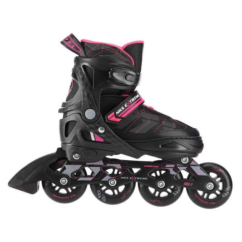 NA11002 CZARNO/FIOLETOWE ROZM. M (35-38) ŁYŻWOROLKI NILS EXTREME