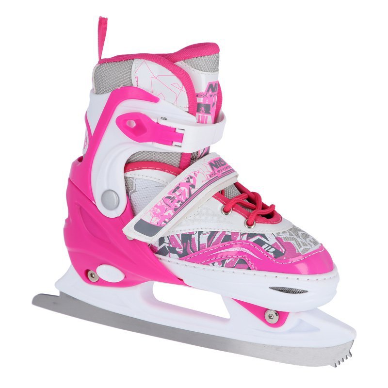 NF10927 A 2w1 DARK PINK ROZM.M(35-38) ŁYŻWOROLKI Z WYM. PŁ. FIGUROWĄ NILS EXTREME