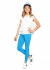 Girls long leggings for children Zoe turquoise