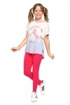 Girls long leggings for children Zoe amaranth