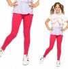 Girls long leggings for children Zoe amaranth