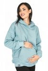 MijaCulture - 3 in1 warm maternity hoodie, for breastfeeding and after  „Molly ” M001 mint