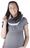 Mija - 2 in1 Nursing Breastfeeding scarf / Nursing Cover COTTON 9013 Graphite / Melange