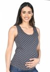 MijaCulture  2 in 1 Maternity and breastfeeding top M97 Graphit/hearts
