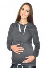MijaCulture Casual 3 in1 Maternity and Nursing Pullover Sweatshirt with Print 4110 Graphit