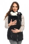 MijaCulture - Maternity Polar warm fleece Vest for two / for Baby Carriers 4131 Black