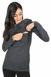 MijaCulture – 3 in1 maternity hoodie, for breastfeeding and after „Neli” M007 graphit