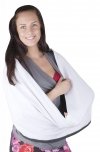Mija - 2 in1 Nursing Breastfeeding scarf / Nursing Cover COTTON 9013 Graphite / White