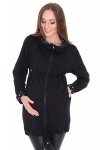 MijaCulture 2 in1 Comfortable Casual Maternity Jacket Hoodie 4070/M62 Black