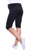 MijaCulture Capri Relaxed Light Maternity Cropped Trousers Short 4037/M48 Black