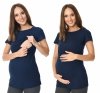 MijaCulture  2 in 1 Maternity and breastfeeding top M018 Camila Navy